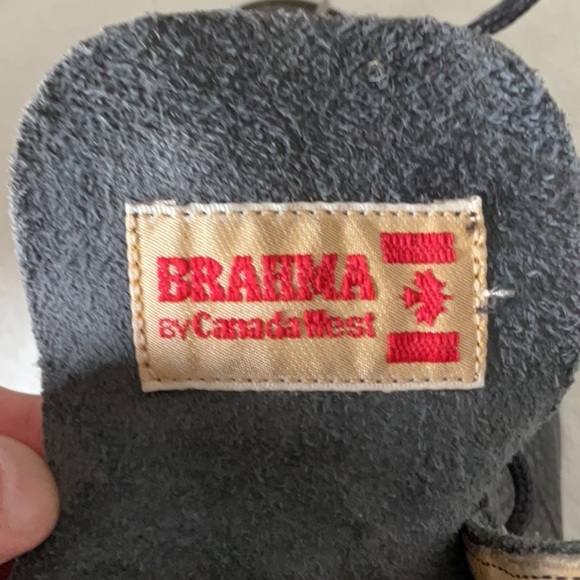 Brahma Black Lace-Up Boots with Textured Leather vintage - Picture 10 of 10